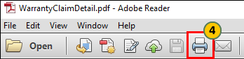 Adobe printer icon.